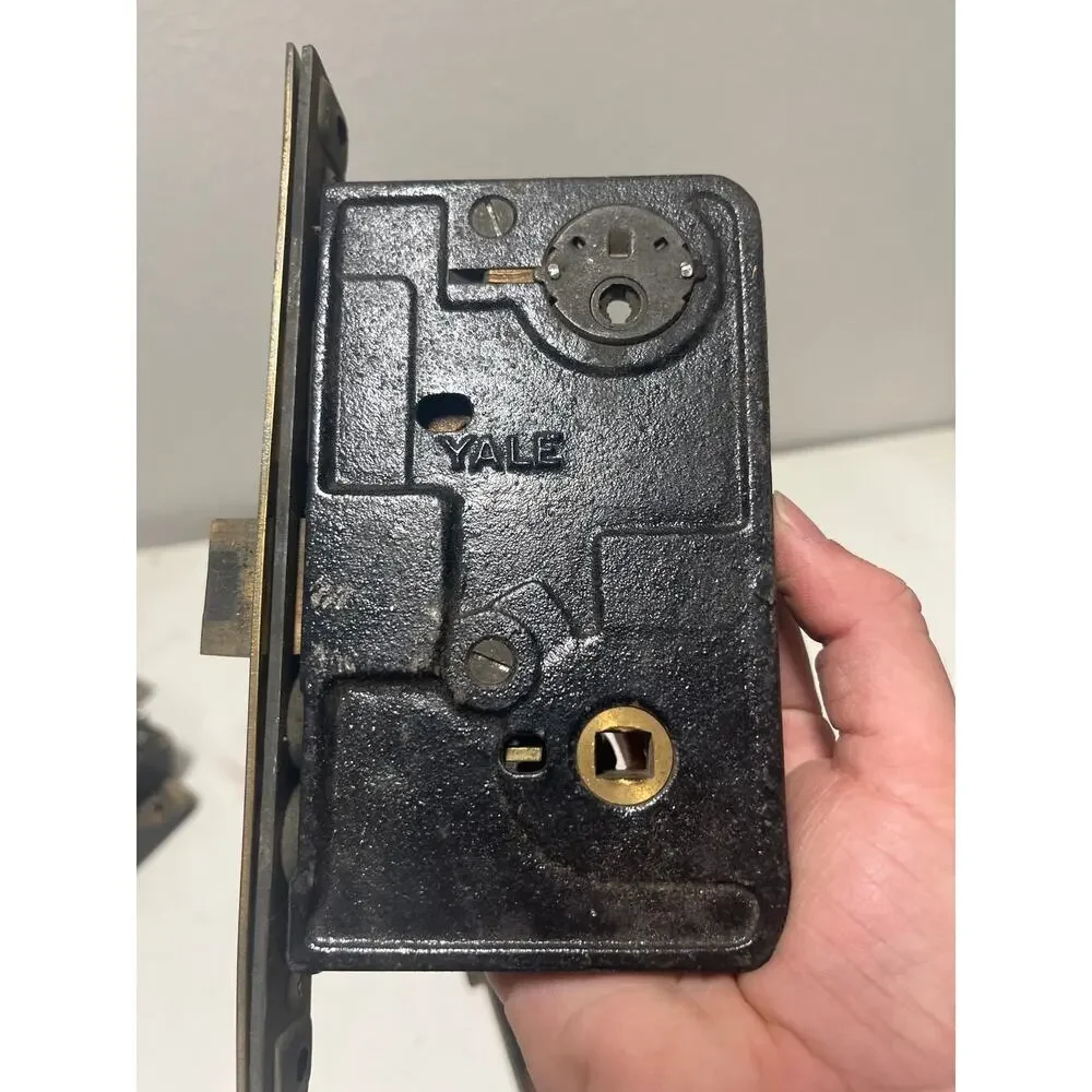 Antique Vintage Mortise Locks, Yale, Sargent, Barrows, no keys - Lot of  4